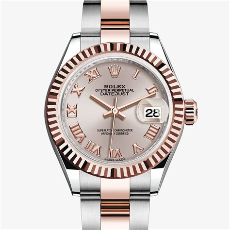 rolex lady-datejust oyster 28 mm oystersteel and white gold|rolex 28mm ladies datejust watch.